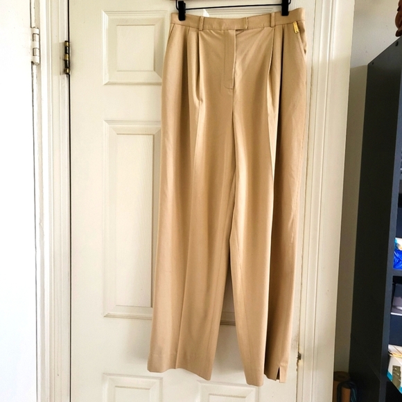 Tan Dress Pants with Elegant Design - Picture 1 of 11